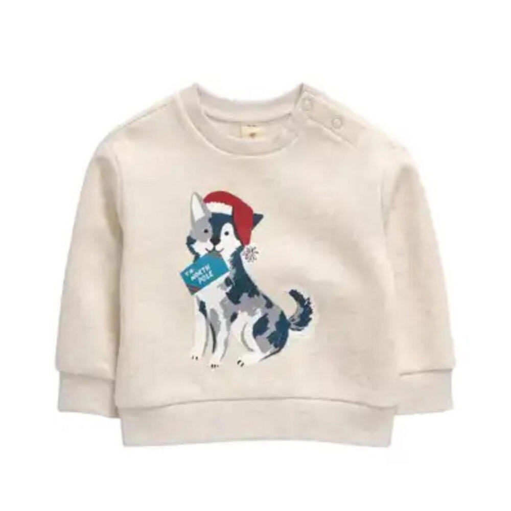 Tucker Tate Kids Boys Christmas Dog Santa Sweatshirt Size 3 months